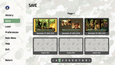 Save/Load menu